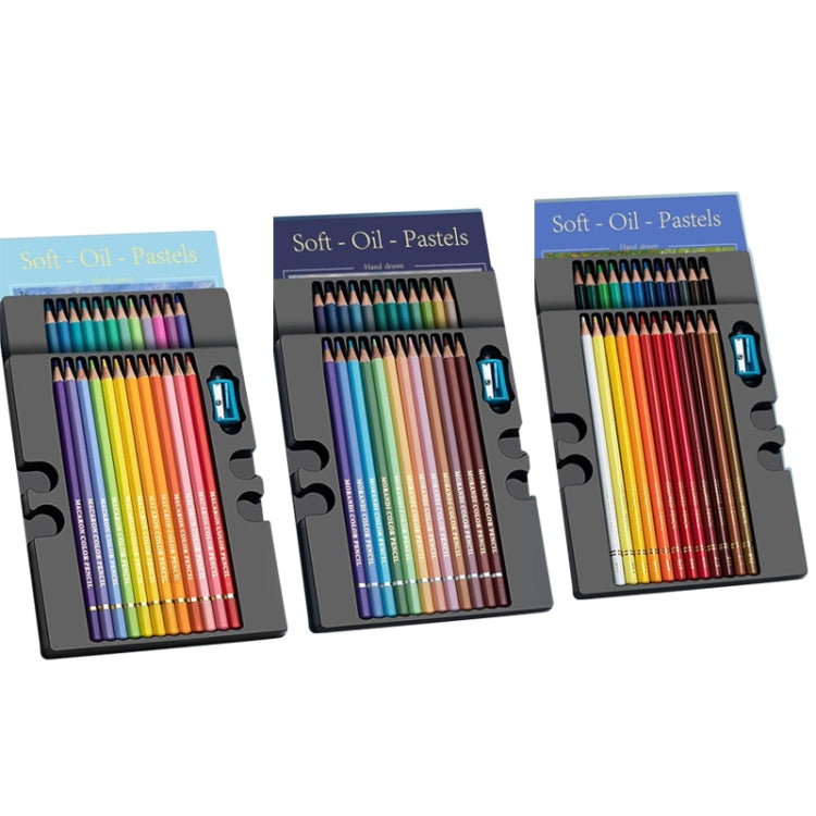24 สี Oily Bright Color Pencil Studio ชุดพิเศษ, 24 Colors Macaron, 24 Colors Morandi, 24 Colors Classic Model