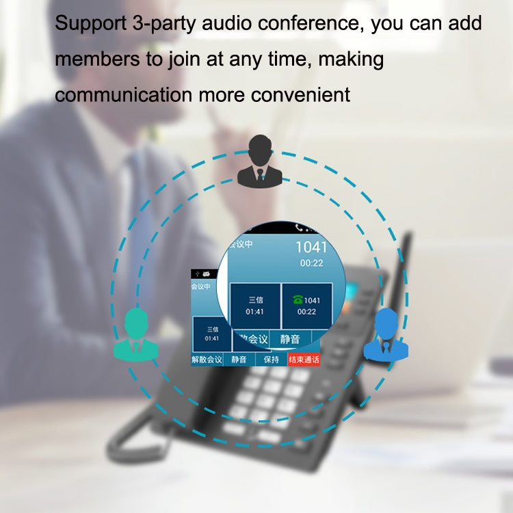 S01 Smart VOIP Network Phone 4G Full Netcom SIP Audio ConferenceBusiness Office โทรศัพท์บ้านไร้สายประจำที่, S01