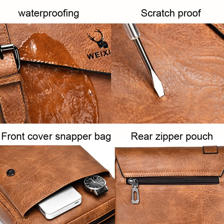WEIXIER D266 Retro Crossbody กระเป๋าสะพาย Messenger ความจุขนาดใหญ่กระเป๋าสะพาย Tot Backpack