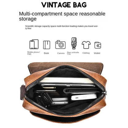 WEIXIER D266 Retro Crossbody กระเป๋าสะพาย Messenger ความจุขนาดใหญ่กระเป๋าสะพาย Tot Backpack