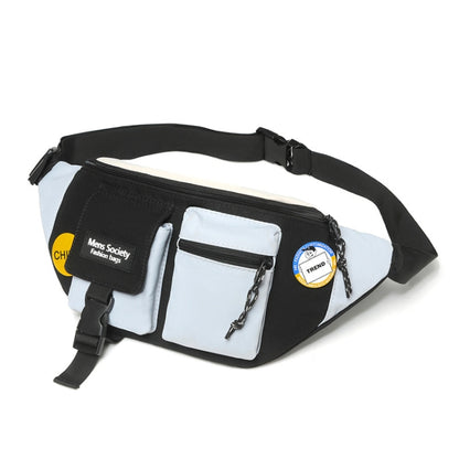 กระเป๋าสะพายข้าง Canvas Crossbody กระเป๋าสะพายไหล่แบบ Light Sports Chest Bag, Black, Black+Lanyard, Orange, Orange+Lanyard, Blue, Blue+Lanyard, Green, Green+Lanyard