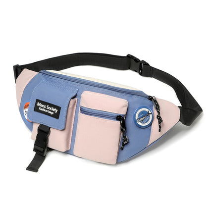 กระเป๋าสะพายข้าง Canvas Crossbody กระเป๋าสะพายไหล่แบบ Light Sports Chest Bag, Black, Black+Lanyard, Orange, Orange+Lanyard, Blue, Blue+Lanyard, Green, Green+Lanyard