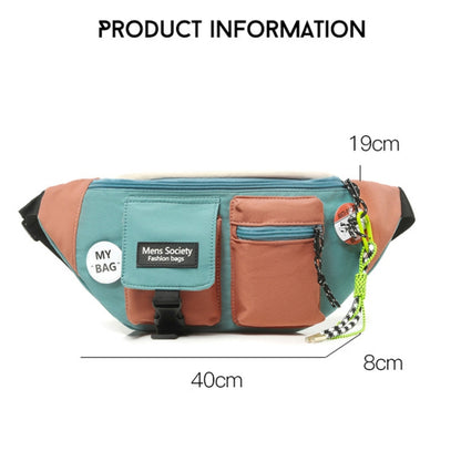 กระเป๋าสะพายข้าง Canvas Crossbody กระเป๋าสะพายไหล่แบบ Light Sports Chest Bag, Black, Black+Lanyard, Orange, Orange+Lanyard, Blue, Blue+Lanyard, Green, Green+Lanyard
