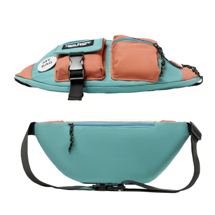 กระเป๋าสะพายข้าง Canvas Crossbody กระเป๋าสะพายไหล่แบบ Light Sports Chest Bag, Black, Black+Lanyard, Orange, Orange+Lanyard, Blue, Blue+Lanyard, Green, Green+Lanyard