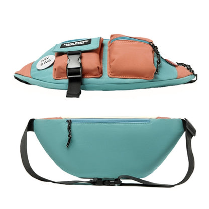 กระเป๋าสะพายข้าง Canvas Crossbody กระเป๋าสะพายไหล่แบบ Light Sports Chest Bag, Black, Black+Lanyard, Orange, Orange+Lanyard, Blue, Blue+Lanyard, Green, Green+Lanyard