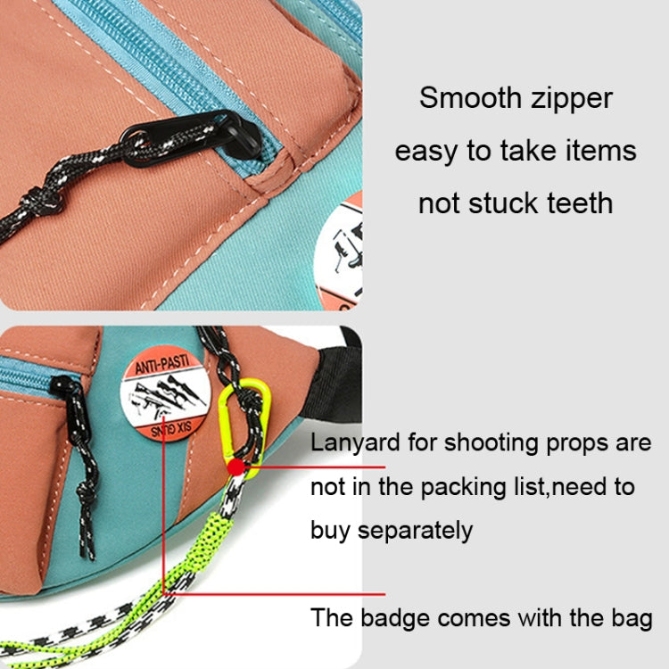กระเป๋าสะพายข้าง Canvas Crossbody กระเป๋าสะพายไหล่แบบ Light Sports Chest Bag, Black, Black+Lanyard, Orange, Orange+Lanyard, Blue, Blue+Lanyard, Green, Green+Lanyard