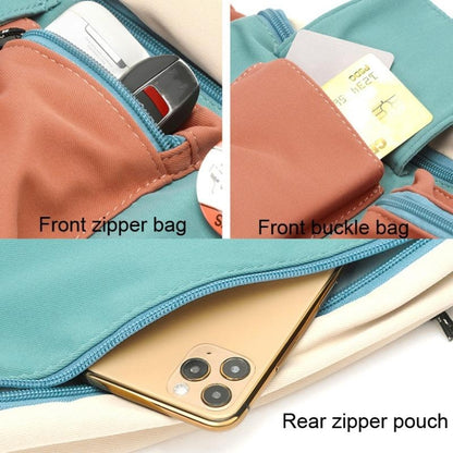 กระเป๋าสะพายข้าง Canvas Crossbody กระเป๋าสะพายไหล่แบบ Light Sports Chest Bag, Black, Black+Lanyard, Orange, Orange+Lanyard, Blue, Blue+Lanyard, Green, Green+Lanyard