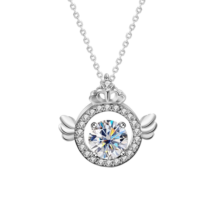 XMA017 สร้อยคอเพชร Moissanite 925 เงินสเตอร์ลิงมงกุฎจี้เข็มกลัดโซ่, XMA017