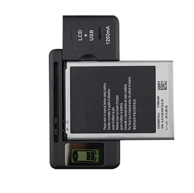 เครื่องชาร์จแบตเตอรี่โทรศัพท์มือถืออเนกประสงค์ SS-5 พร้อมเอาต์พุต USB และจอ LCD ปลั๊ก US, 600A/1250mA