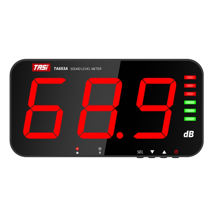 เครื่องตรวจจับเดซิเบลเครื่องวัดเสียงรบกวนติดผนังหน้าจอขนาดใหญ่, TA653A, TA654A