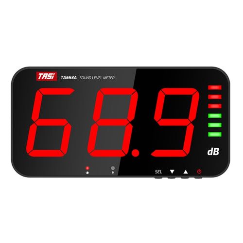 เครื่องตรวจจับเดซิเบลเครื่องวัดเสียงรบกวนติดผนังหน้าจอขนาดใหญ่, TA653A, TA654A