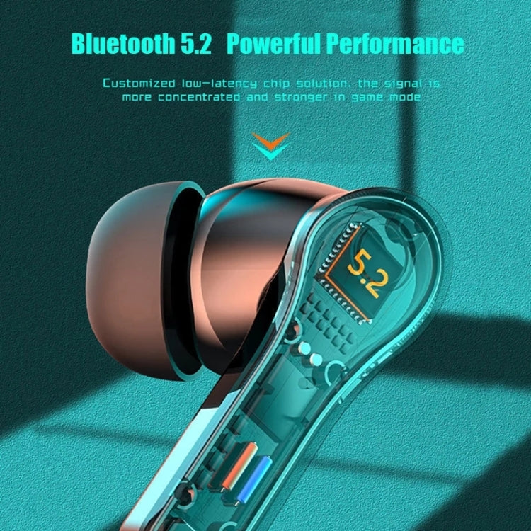 N35 TWS หูฟังเกมบลูทูธไร้สายแบบอินเอียร์แสงสีสันสดใสแฝงต่ำ, Digital Display, Non-digital Display