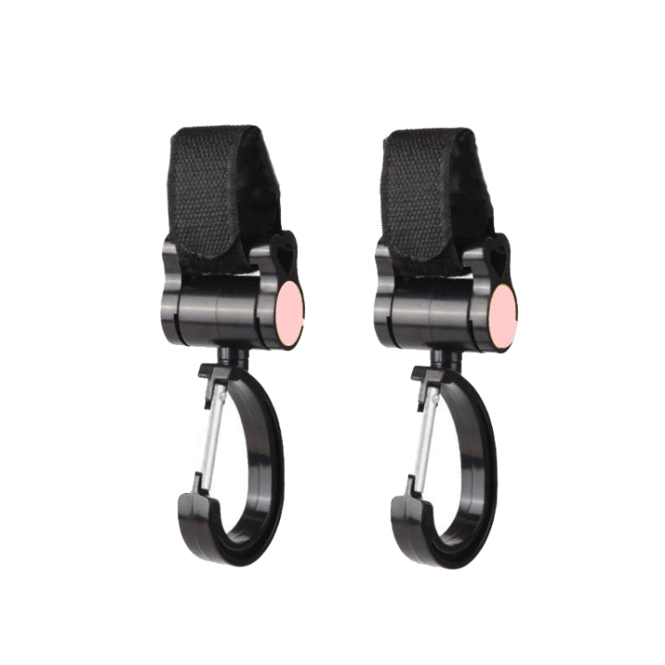 ตะขอแขวนรถเข็นเด็กสากล 2 ชิ้นอุปกรณ์เสริมตะขอเหนียว 360 องศา, Sticky Hooks(Pink), Sticky Hooks(Yellow), Sticky Hooks(Black)