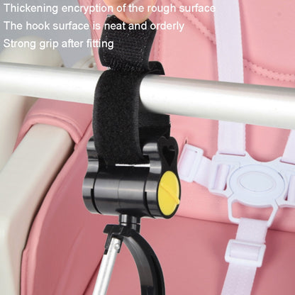 ตะขอแขวนรถเข็นเด็กสากล 2 ชิ้นอุปกรณ์เสริมตะขอเหนียว 360 องศา, Sticky Hooks(Pink), Sticky Hooks(Yellow), Sticky Hooks(Black)