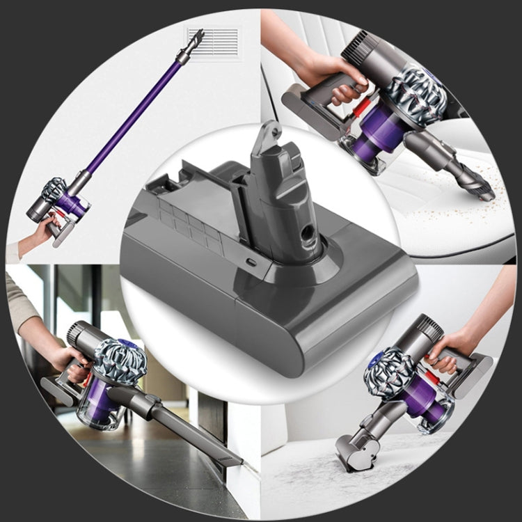 สำหรับแบตเตอรี่สำรองสำหรับเครื่องดูดฝุ่นแบบใช้มือถือ Dyson V6 Series, V6 2.2Ah
