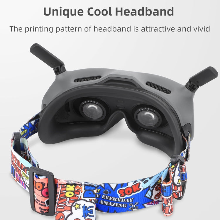 Sunnylife TD487 สำหรับ DJI Avata / FPV Goggles V2 Color Headband สายรัดยางยืดคงที่, Strap (Red)