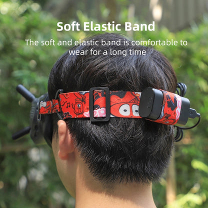 Sunnylife TD487 สำหรับ DJI Avata / FPV Goggles V2 Color Headband สายรัดยางยืดคงที่, Strap (Red)