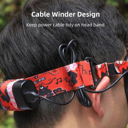 Sunnylife TD487 สำหรับ DJI Avata / FPV Goggles V2 Color Headband สายรัดยางยืดคงที่, Strap (Red)