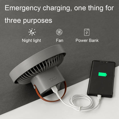 ZK-01 7 นิ้วกลางแจ้ง แคมป์ปิ้ง ไฟ LED ขาตั้งกล้อง พัดลมพกพามัลติฟังก์ชั่น Power Bank แขวนพัดลม