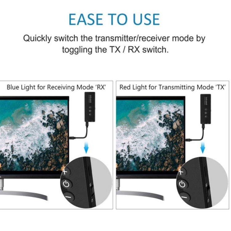 3 ใน 1 อะแดปเตอร์บลูทูธ 5.0 ทีวีคอมพิวเตอร์รับสัญญาณเสียงไร้สาย, ZF-360
