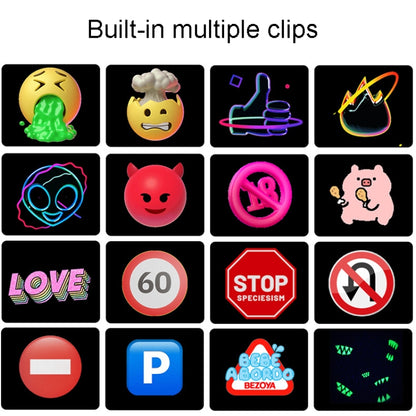 หน้าจอแสดงผล LED Dynamic Emoji Car 5V อินเตอร์เฟส USB, USB Interface