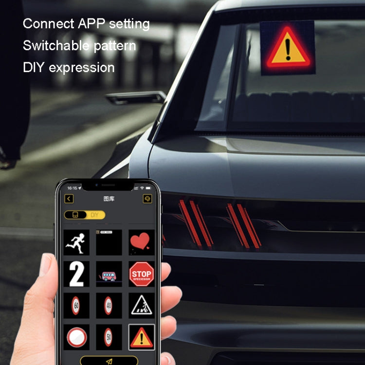 หน้าจอแสดงผล LED Dynamic Emoji Car 5V อินเตอร์เฟส USB, USB Interface