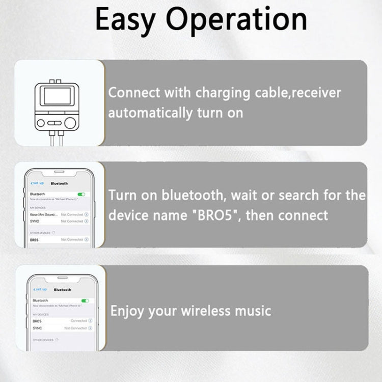 AUX 2RCA TF Bluetooth Adapter เครื่องส่งสัญญาณไร้สาย, BR05