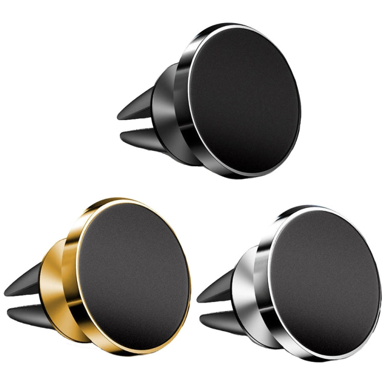 Air Outlet Type อลูมิเนียมอัลลอยด์รถ Magnetic Suction Bracket ผู้ถือโทรศัพท์นำทาง, Air Outlet (Black), Air Outlet (Gold), Air Outlet (Silver)