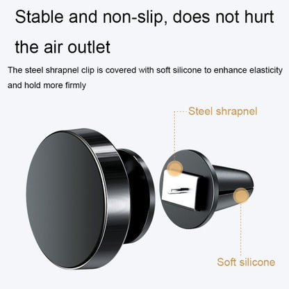 Air Outlet Type อลูมิเนียมอัลลอยด์รถ Magnetic Suction Bracket ผู้ถือโทรศัพท์นำทาง, Air Outlet (Black), Air Outlet (Gold), Air Outlet (Silver)