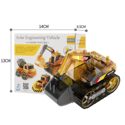ของเล่นพลังงานแสงอาทิตย์ DIY ประกอบโมเดลรถวิศวกรรมของเล่นเพื่อการศึกษา, Engineering Vehicle