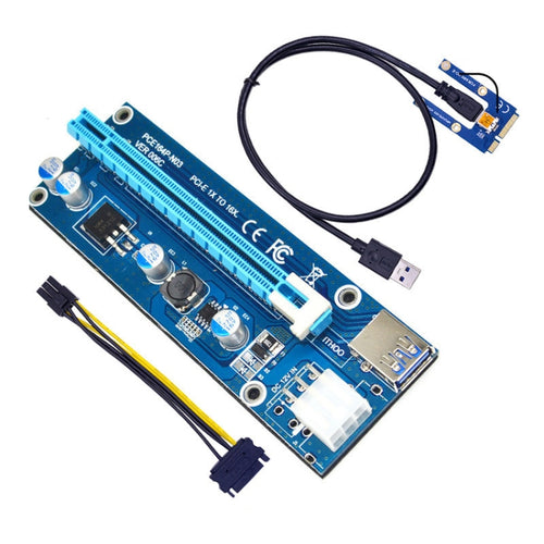 PCE164P-N03 VER006C Mini PCI-E 1X ถึง 16X Riser สำหรับการ์ดภาพภายนอกแล็ปท็อป, Blue Board 6pin, Blackboard 6pin, Blackboard 4pin, M2 To 6pin