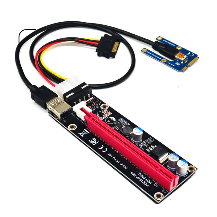 PCE164P-N03 VER006C Mini PCI-E 1X ถึง 16X Riser สำหรับการ์ดภาพภายนอกแล็ปท็อป, Blue Board 6pin, Blackboard 6pin, Blackboard 4pin, M2 To 6pin