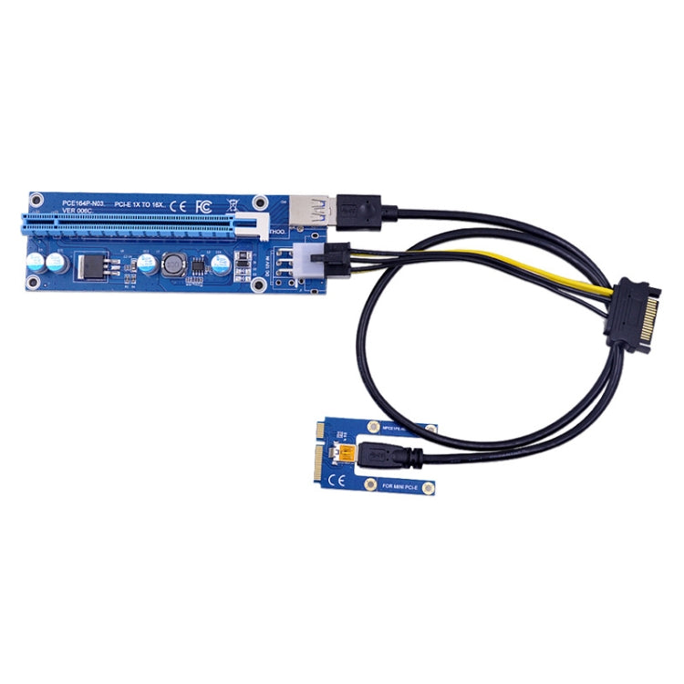 PCE164P-N03 VER006C Mini PCI-E 1X ถึง 16X Riser สำหรับการ์ดภาพภายนอกแล็ปท็อป, Blue Board 6pin, Blackboard 6pin, Blackboard 4pin, M2 To 6pin