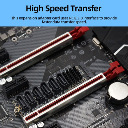 M2 M-KEY PCIE 3.0 เพื่อ SATA6G การ์ดขยายการถ่ายโอน 6 พอร์ตการ์ดอะแดปเตอร์ขยายฮาร์ดดิสก์, 6 Port