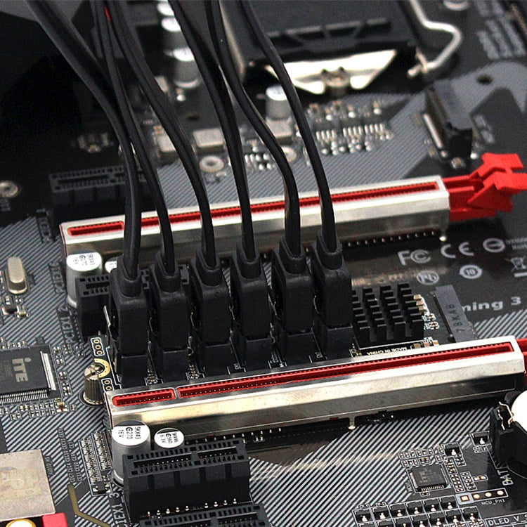 M2 M-KEY PCIE 3.0 เพื่อ SATA6G การ์ดขยายการถ่ายโอน 6 พอร์ตการ์ดอะแดปเตอร์ขยายฮาร์ดดิสก์, 6 Port