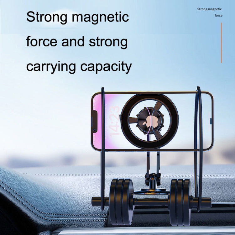 Magsafe Magnetic Mobile Phone Bracket Metal Car Navigation Bracket แบบพับได้, CZY-F82Y(Black)