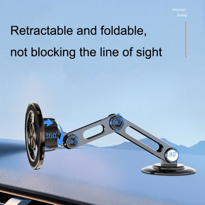 Magsafe Magnetic Mobile Phone Bracket Metal Car Navigation Bracket แบบพับได้, CZY-F82Y(Black)