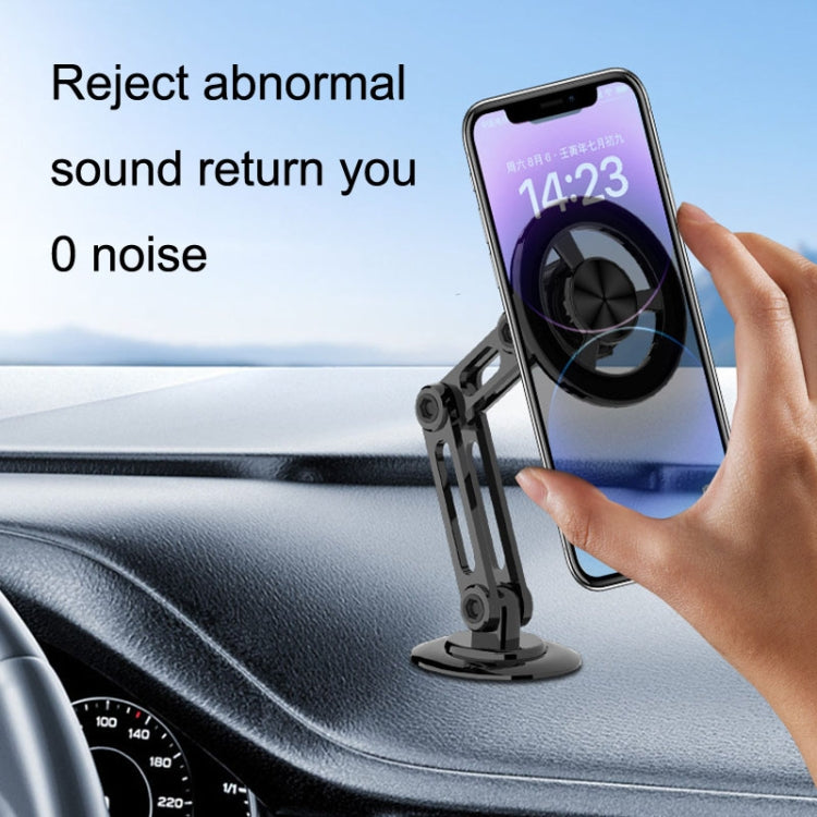Magsafe Magnetic Mobile Phone Bracket Metal Car Navigation Bracket แบบพับได้, CZY-F82Y(Black)