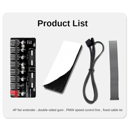 PWM Fan Hub คอมพิวเตอร์ CPU พัดลม Extender, PH35D