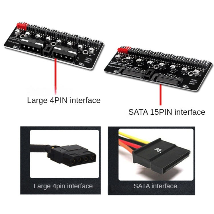 PWM Fan Hub คอมพิวเตอร์ CPU พัดลม Extender, PH35D