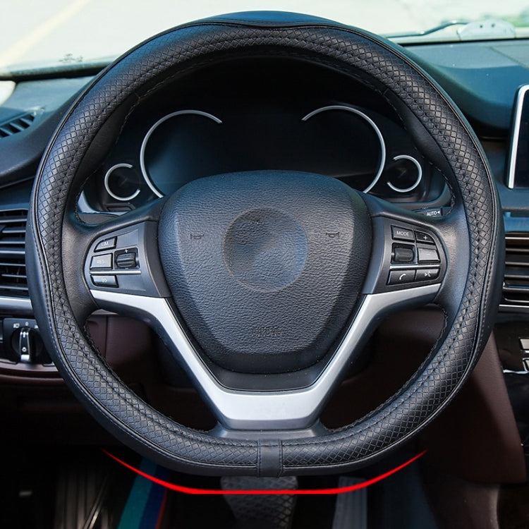 ที่หุ้มพวงมาลัยหนังลายนูนรถยนต์ 38 ซม, Black Red, Black Blue, Dark Coffee, Black Light Coffee, All Black, All Coffee, D Type Black Red, D Type Black, D Type Black Coffee, D Type All Black, D Type All Coffee, D Type Black Light Coffee