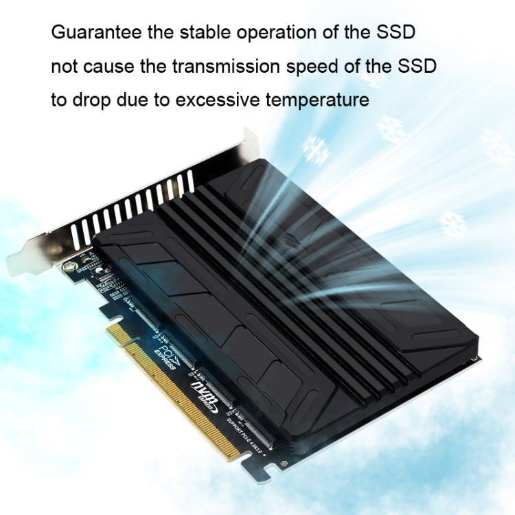 NVMe M.2 MKEY SSD RAID Array เมนบอร์ด PCIE Split Card ฮีทซิงค์, Heatsink