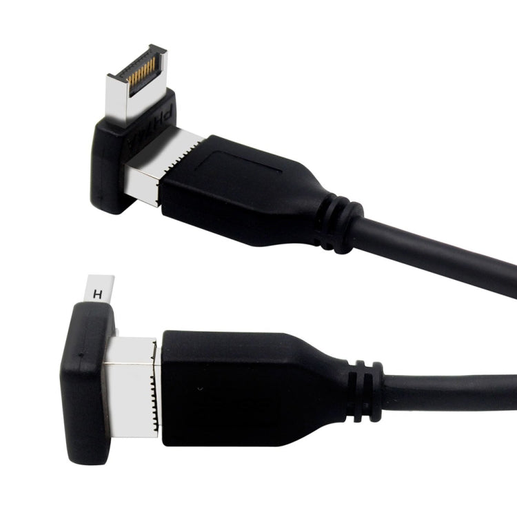2 pcs USB3.1 Type-E อินเทอร์เฟซเมนบอร์ดคอมพิวเตอร์ 90 องศา Elbow Front Type-C Adapter