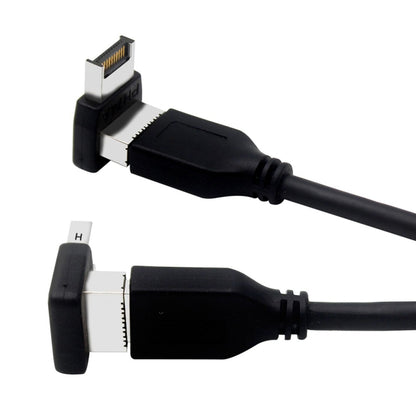 2 pcs USB3.1 Type-E อินเทอร์เฟซเมนบอร์ดคอมพิวเตอร์ 90 องศา Elbow Front Type-C Adapter