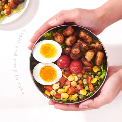 ชามข้าวสแตนเลส 2 ชั้นพร้อมฝาปิด ชามข้าวเด็กหุ้มฉนวน, 6pcs /Set 13cm, 6pcs /Set 15cm, 6pcs /Set 17cm