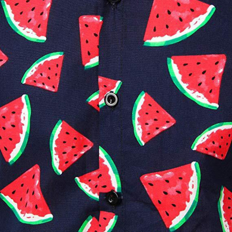 Summer Men 3D Digital Printing Beach เสื้อเชิ้ตแขนสั้นลำลอง, S, M, L, XL, XXL