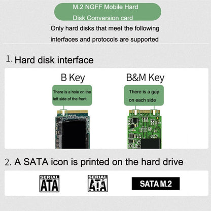 NGFF M.2 Bkey SATA Hard Disk SSD เป็น USB3.1 Type-C / USB-C Expansion Card, SSD To USB3.1