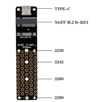 NGFF M.2 Bkey SATA Hard Disk SSD เป็น USB3.1 Type-C / USB-C Expansion Card, SSD To USB3.1