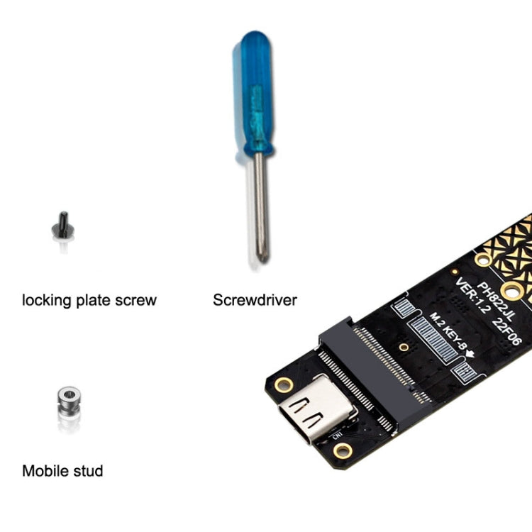 NGFF M.2 Bkey SATA Hard Disk SSD เป็น USB3.1 Type-C / USB-C Expansion Card, SSD To USB3.1