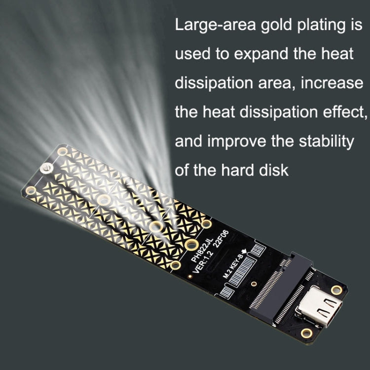 NGFF M.2 Bkey SATA Hard Disk SSD เป็น USB3.1 Type-C / USB-C Expansion Card, SSD To USB3.1
